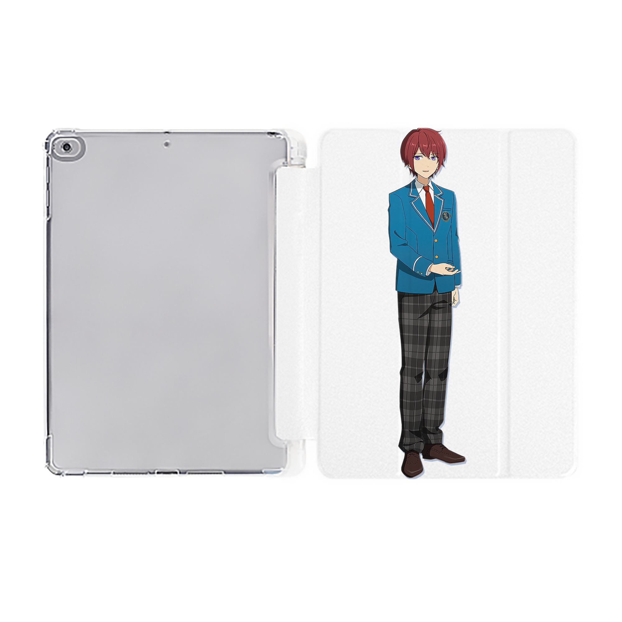 （画像用） あんさんぶるスターズ! Ensemble Stars IPad ケース ペン収納付き 三つ折りスタンド PUレザー×シリコン 対応機種9.5/10.5/10.9インチ